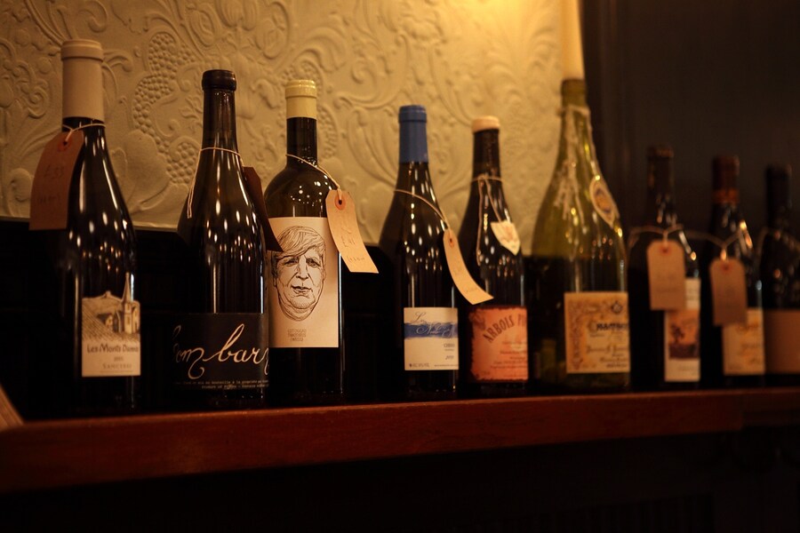 The wine selection at the Quality Chop House