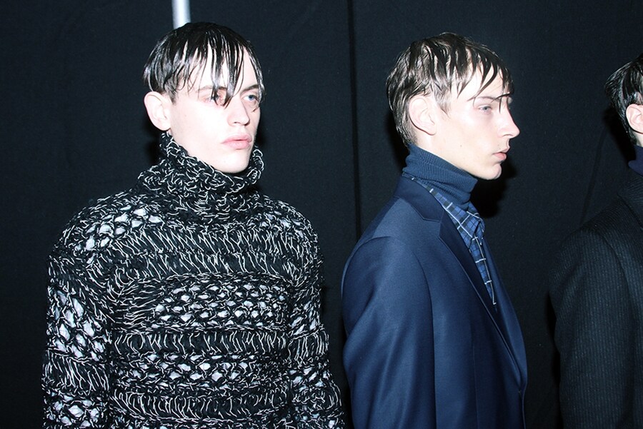 Left: Jakub Pastor (Elite London) at Topman A/W14