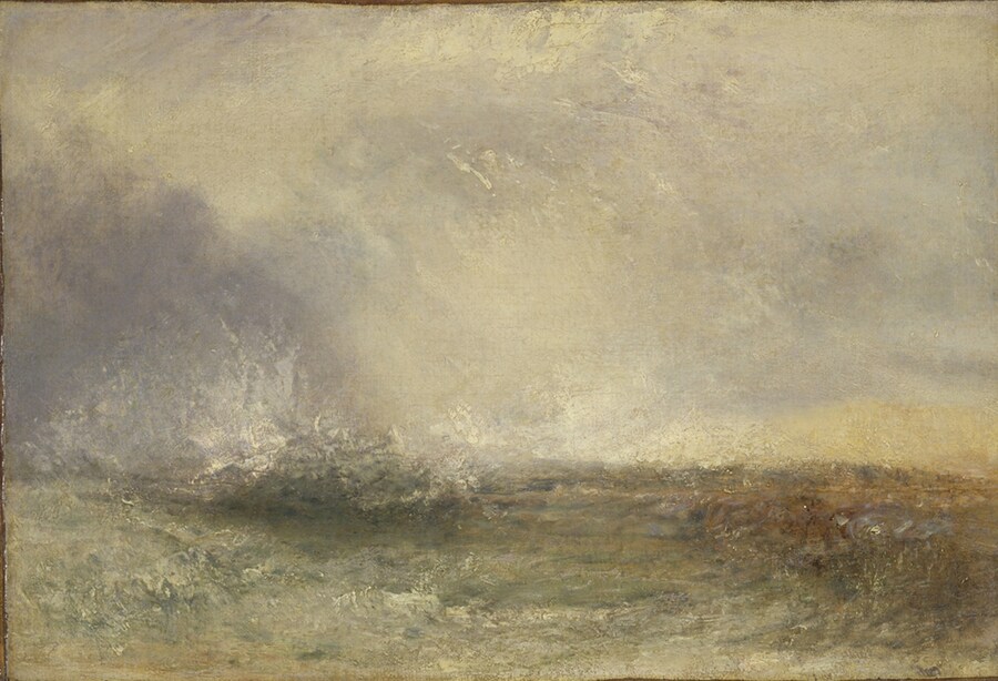 JMW Turner, Stormy Sea Breaking on a Shore, 1840-45