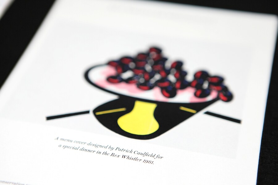 Rex Whistler menu design by Patrick Caulfield