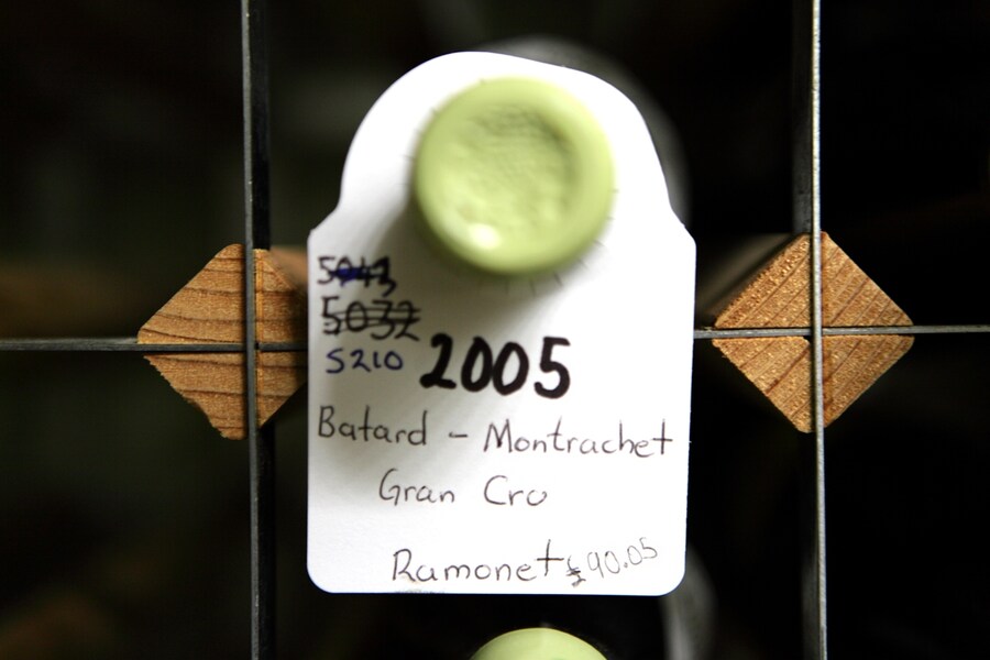 Batard-Montrachet 2005 in the Rex Whistler wine cellar