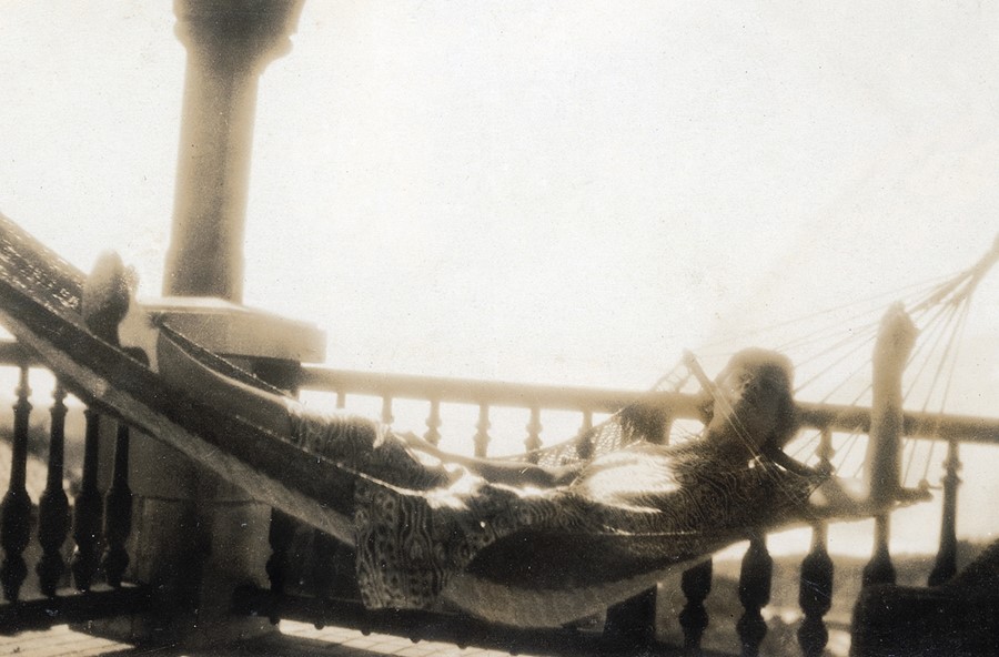 Mademoiselle Chanel on the beach in Biarritz in 1920