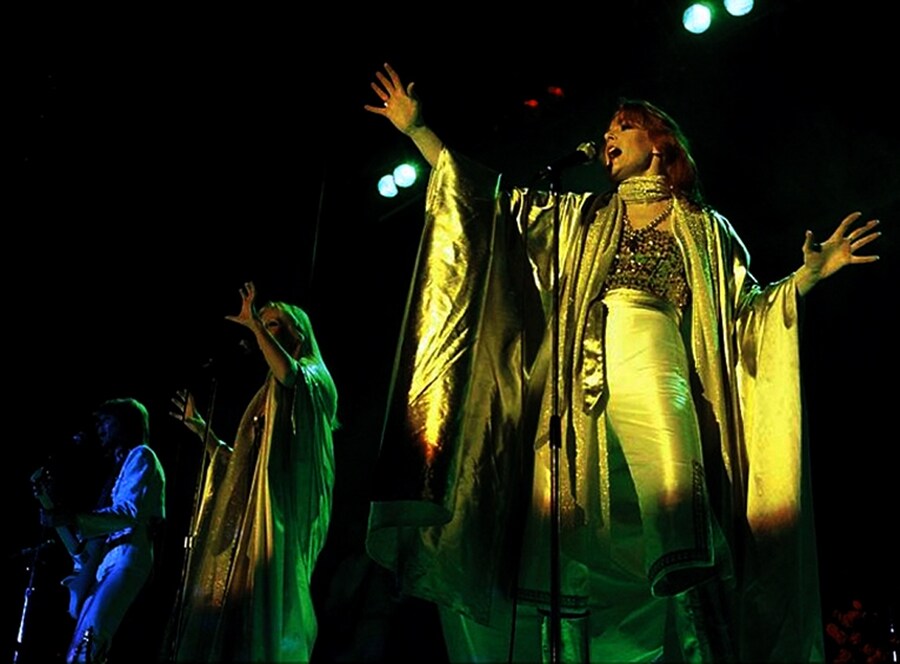 Anni-Frid Lyngstad at the opening of their 1977 tour