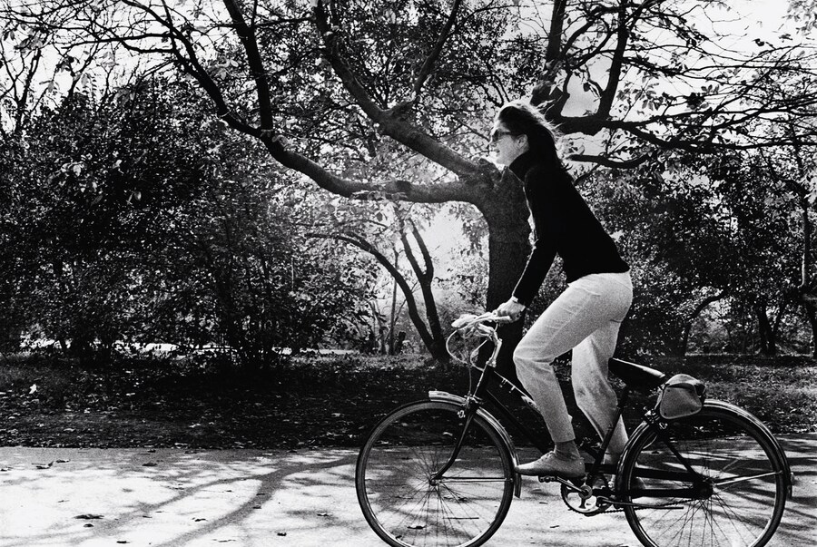 Riding Bikes through Central Park with John Jr., 1970
