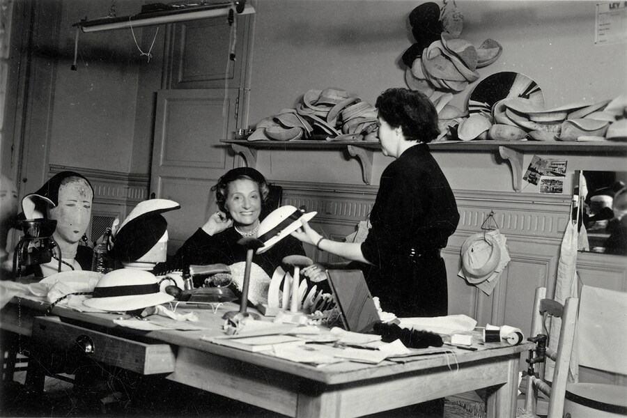 Paulette in one of her workrooms, 1952