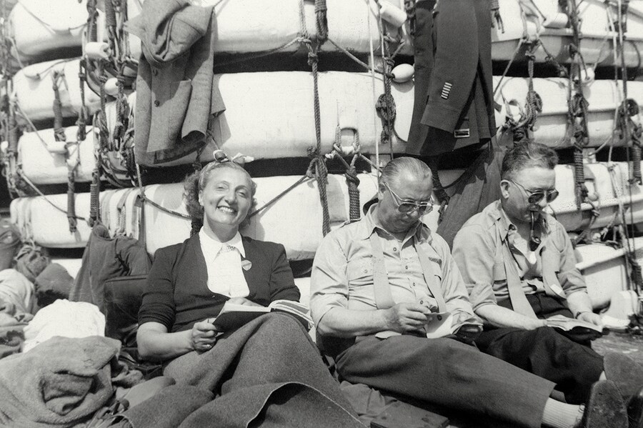 Paulette on board the George Washington during its Atlantic 