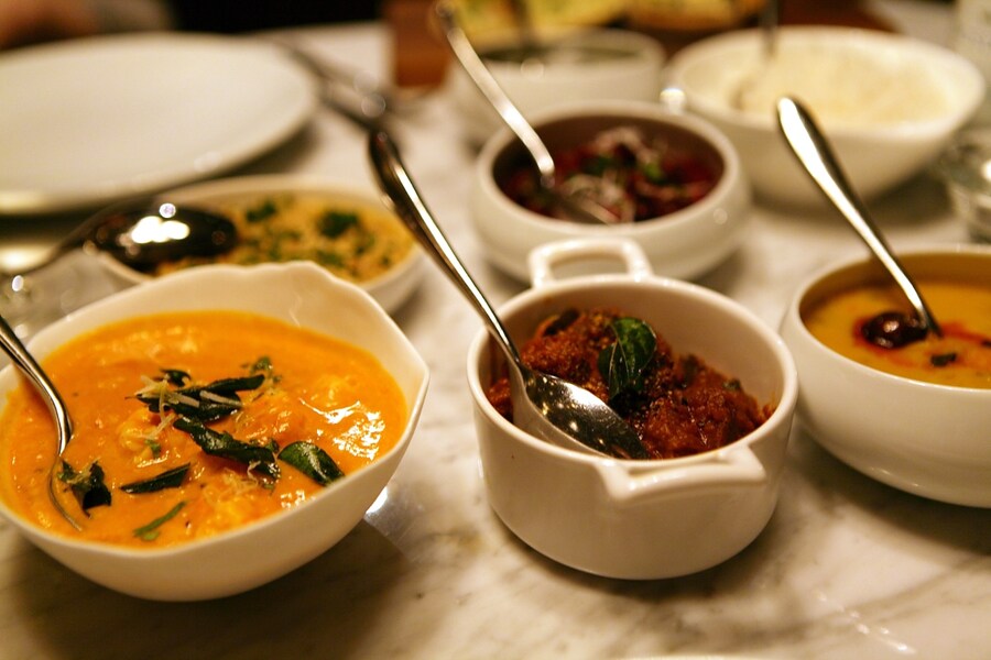 Sharing plates at Trishna