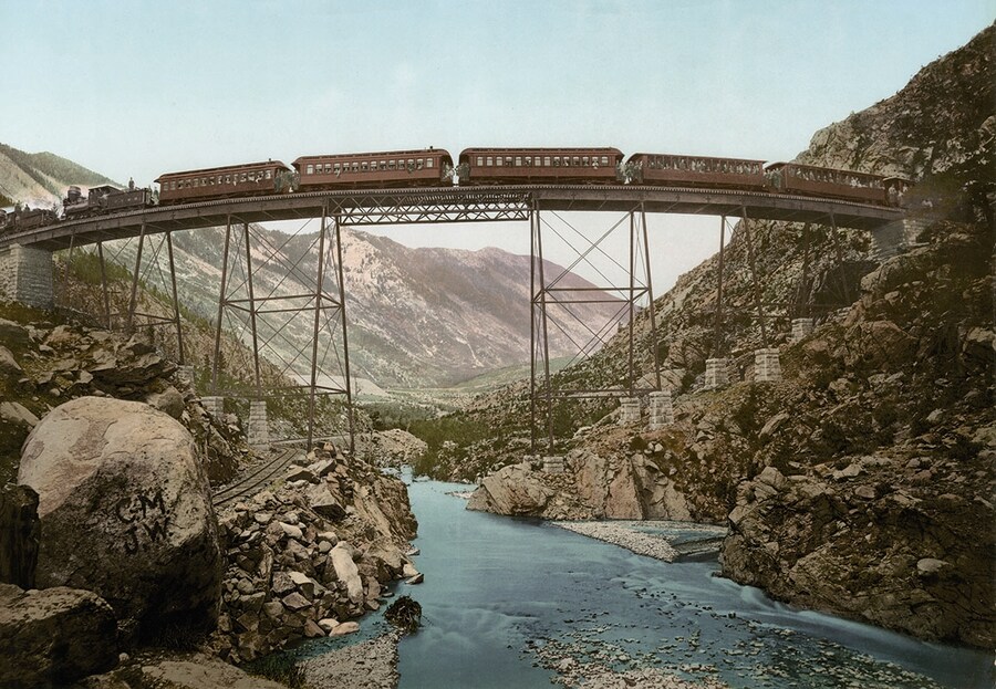 Clear Creek Canyon, Georgetown Loop, Colorado, photochrom, b
