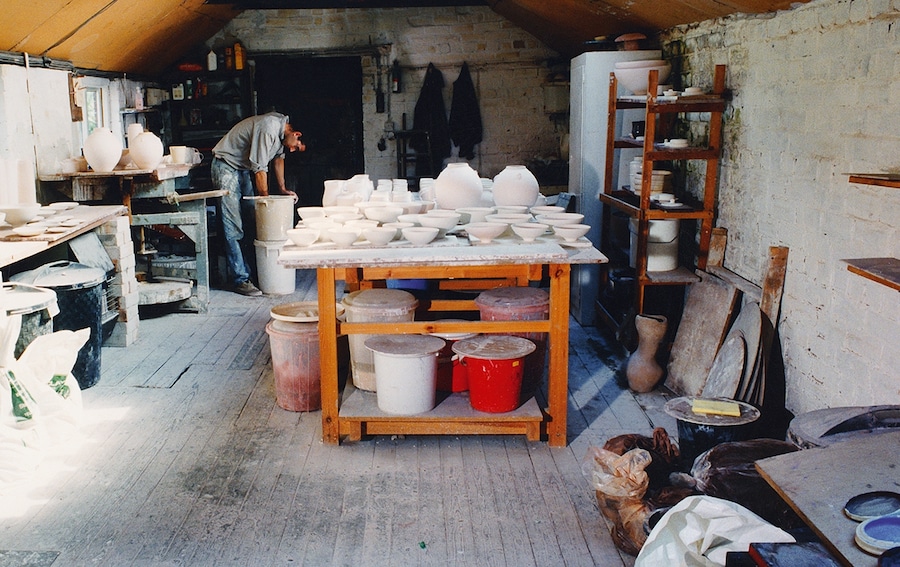 Edmund de Waal&#39;s studio, Sheffield, 1989