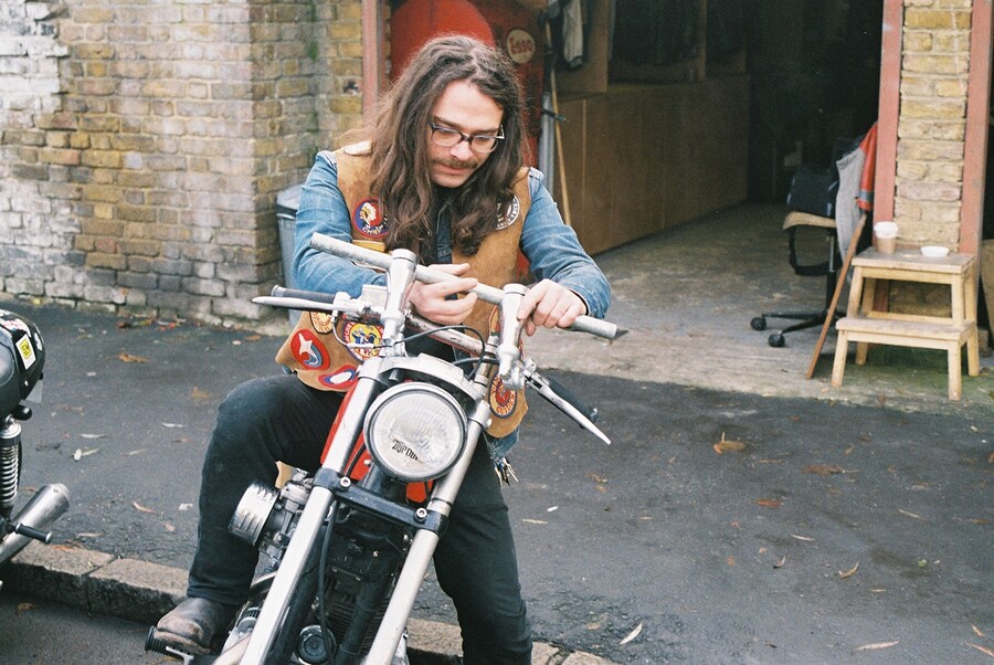 Outside the Black Skulls workshop