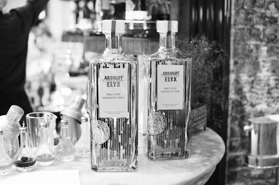Absolut Elyx on the bar