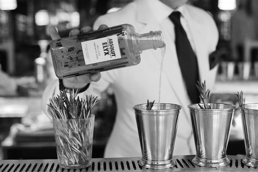 Absolutely Faithfull cocktails at the bar