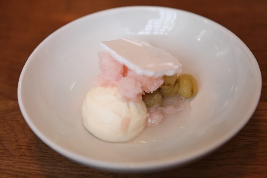 Gooseberries, yoghurt and elderflower