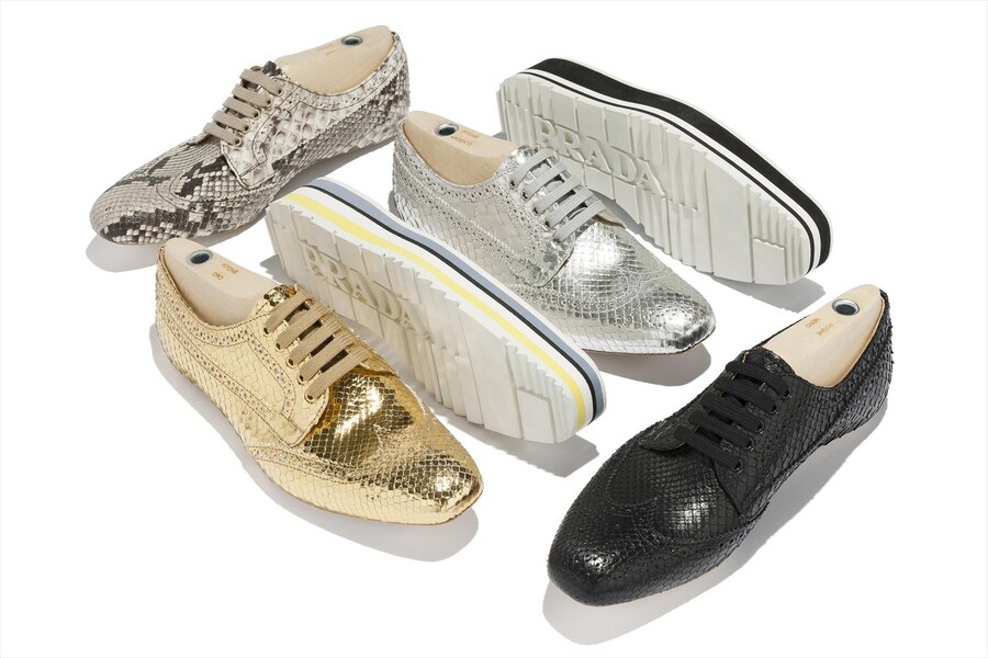 Prada made-to-order footwear, precious skins