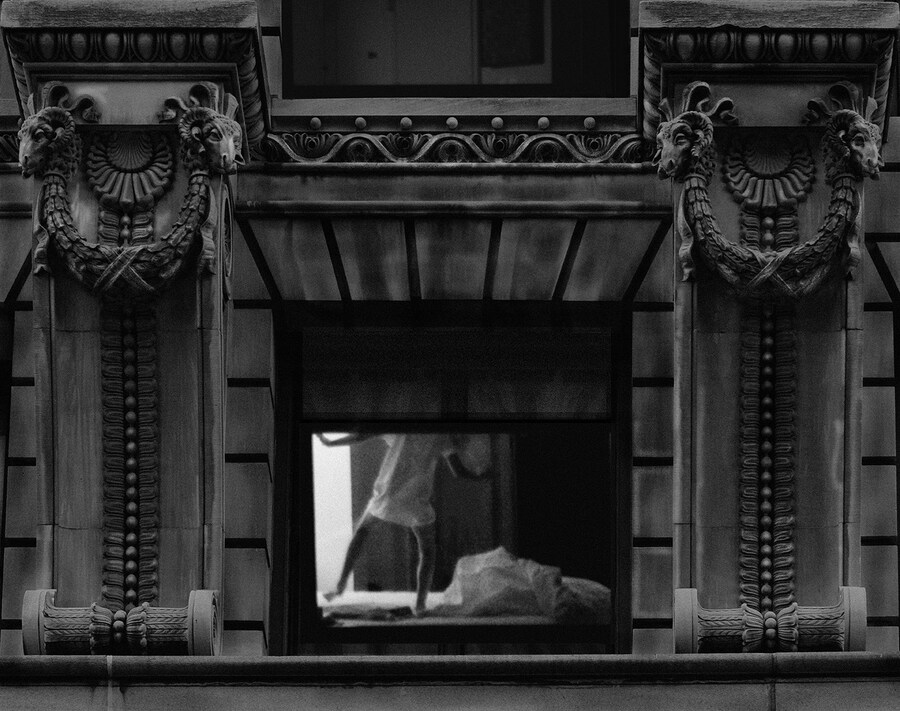 Yasmine Chatila, Girl Bouncing on Bed (West Village, Tuesday