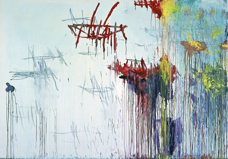 Lepanto, Part VI, 2001, acrylic, wax crayon on canvas, 211,5