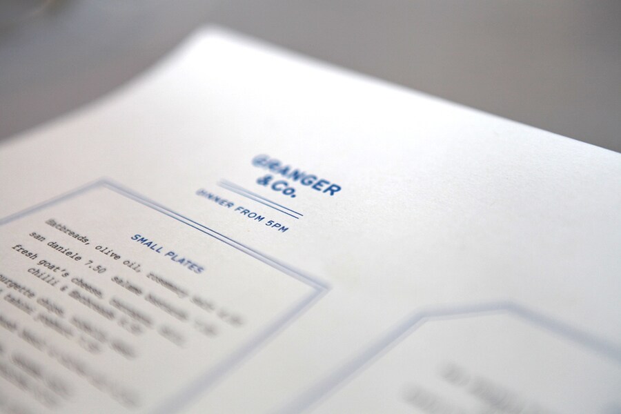Menu at Granger &amp; Co.