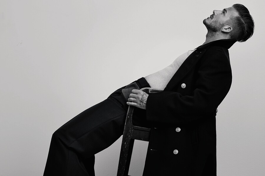 David Beckham in Another Man A/W14