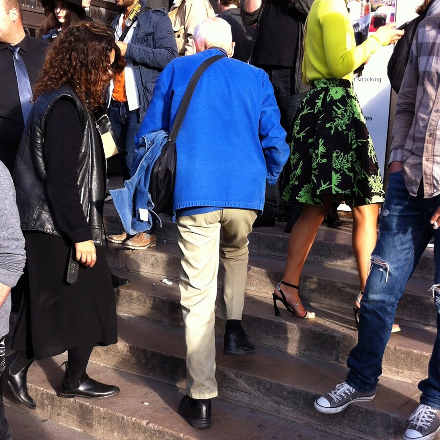 Bill Cunningham at Paris Fashion Week S/S15