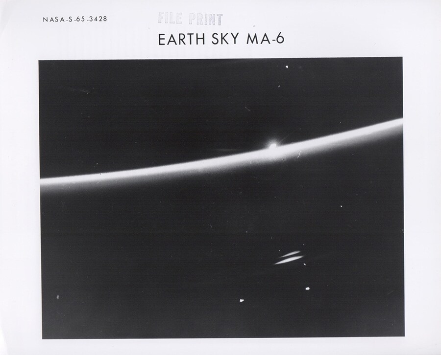 John Glenn, Orbital Sunrise, Mercury-Atlas 6, 20 Feb. 1962