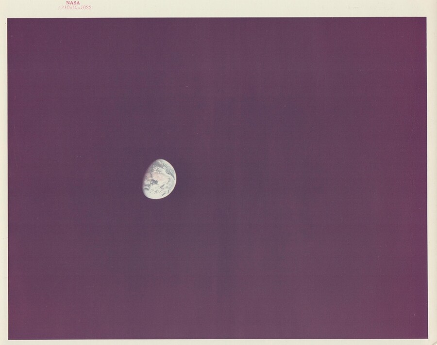 The Earth seen during translunar coast phase, Apollo 10, May