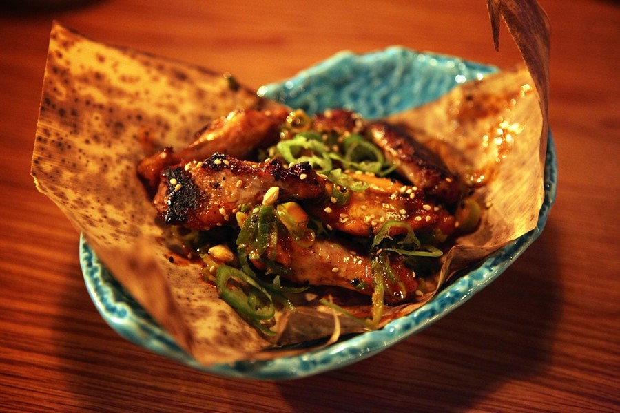 Miso grilled hot wings