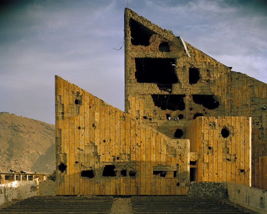 Simon Norfolk. Former Soviet-era &#39;Palace of Culture&#39;, Kabul,