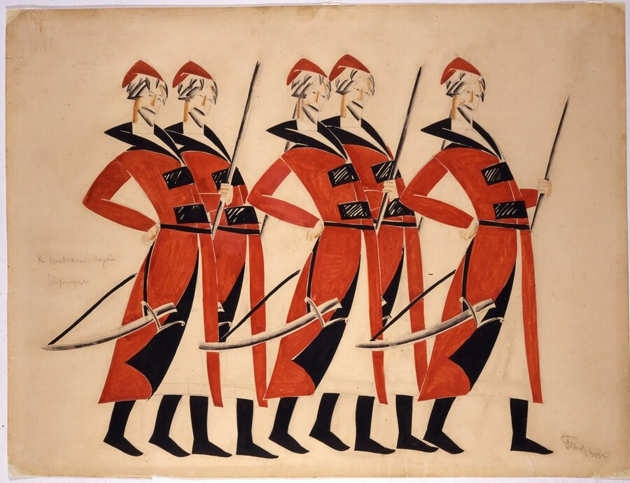 Vladimir Tatlin, Costume design for Life for the Tsar, 1913-