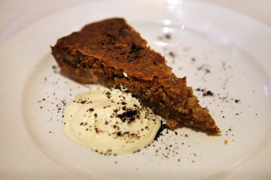 Hazelnut and pear tart