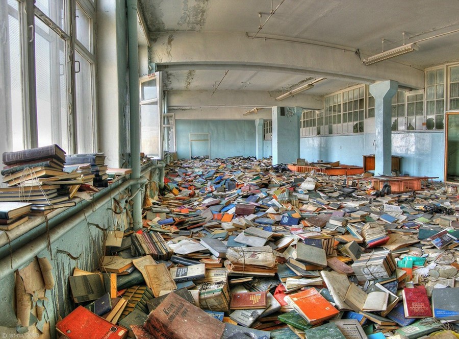 Abandoned library, Russia