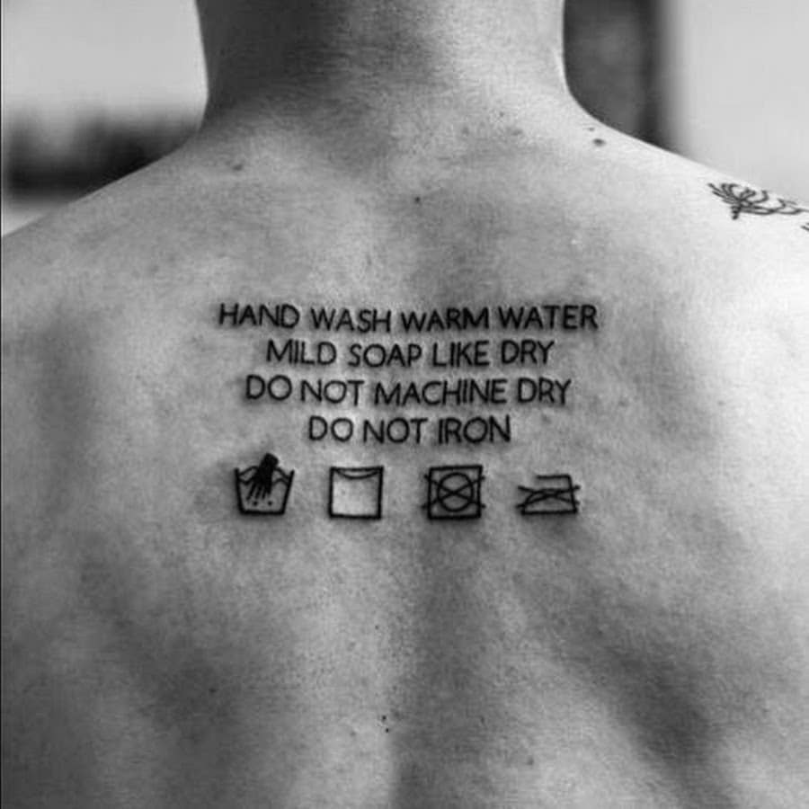 Washing Label Tattoo