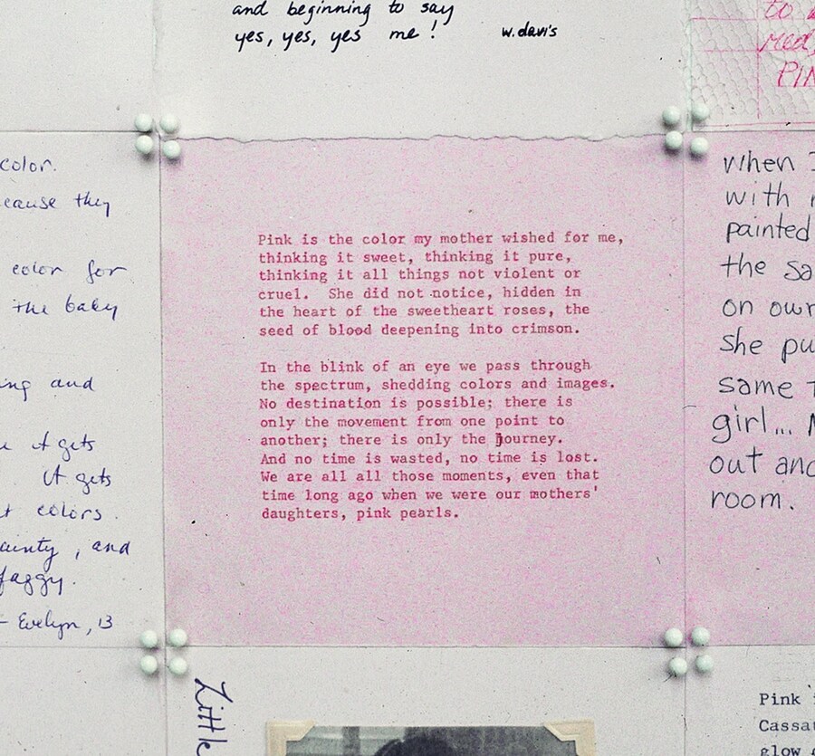 Sheila Levrant de Bretteville, Pink, 1973