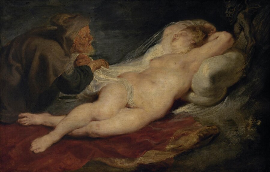 Peter Paul Rubens The Hermit and the Sleeping Angelica, 1626
