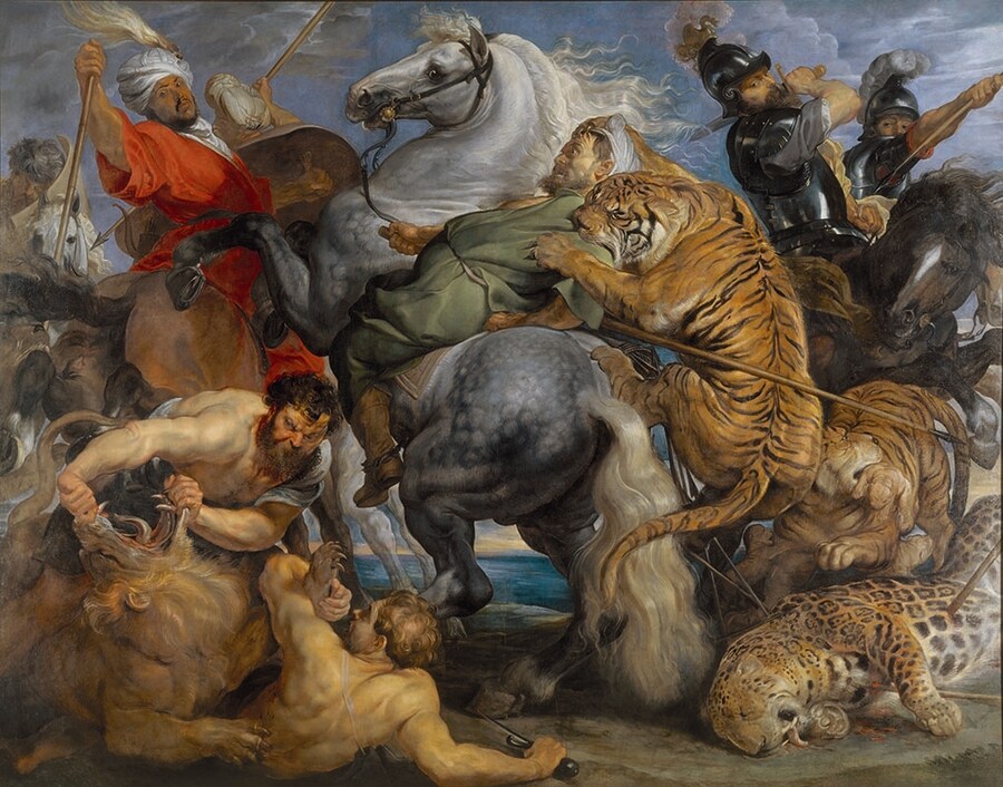 Peter Paul Rubens, Tiger, Lion and Leopard Hunt, 1616