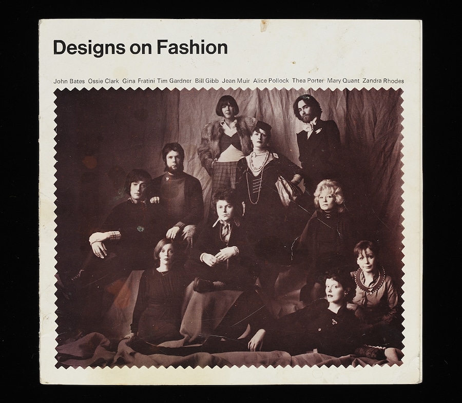 Cover of the ‘Designs on Fashion’ booklet, 6 April 1973