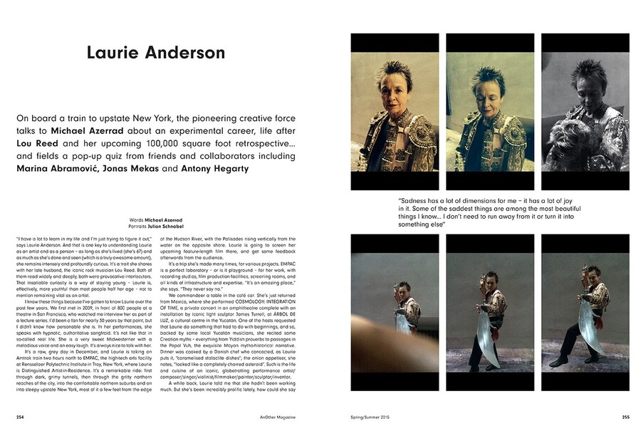 Laurie Anderson for AnOther Magazine S/S14