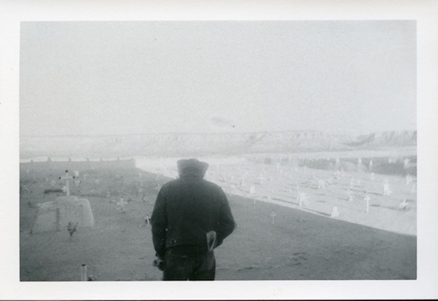 Untitled (cowboy in cemetery)
