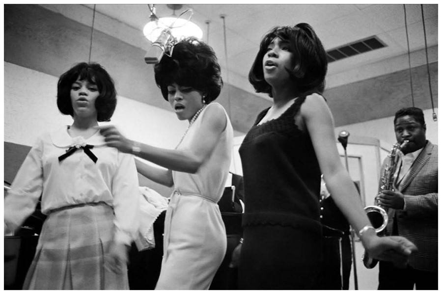 The Supremes at Motown studios, Detroit in 1965