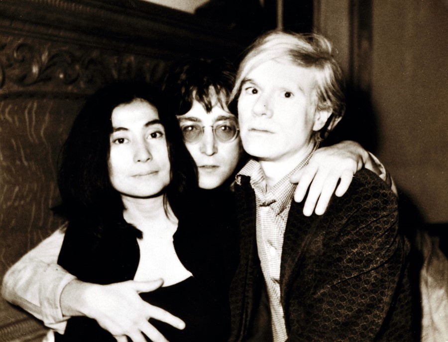 Yoko Ono, John Lennon, and Andy Warhol, June 5, 1971