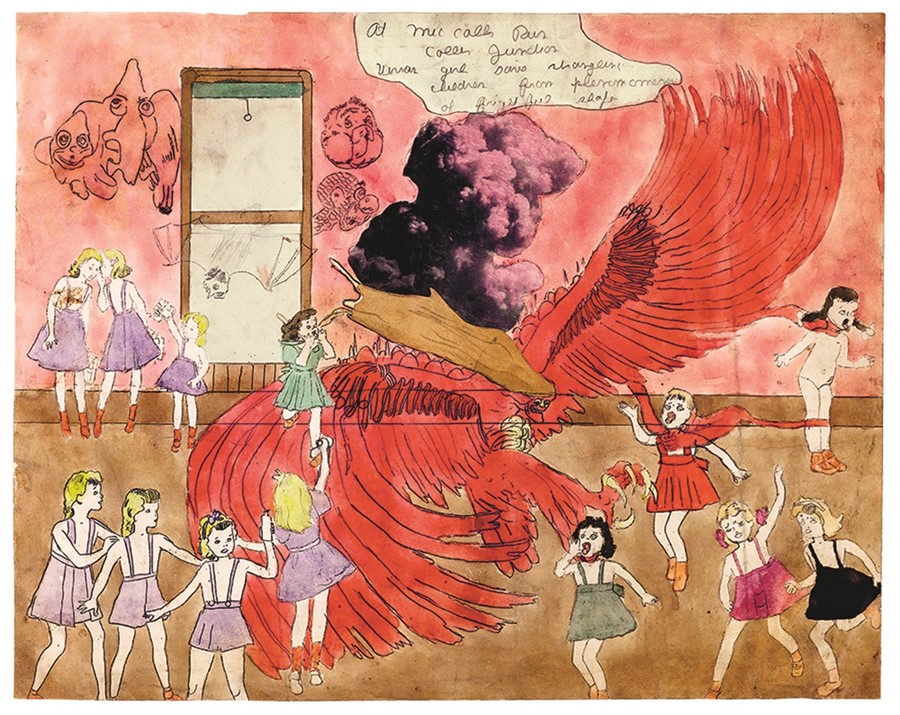 At McCalls Run Coller Junction Vivian, by Henry Darger 