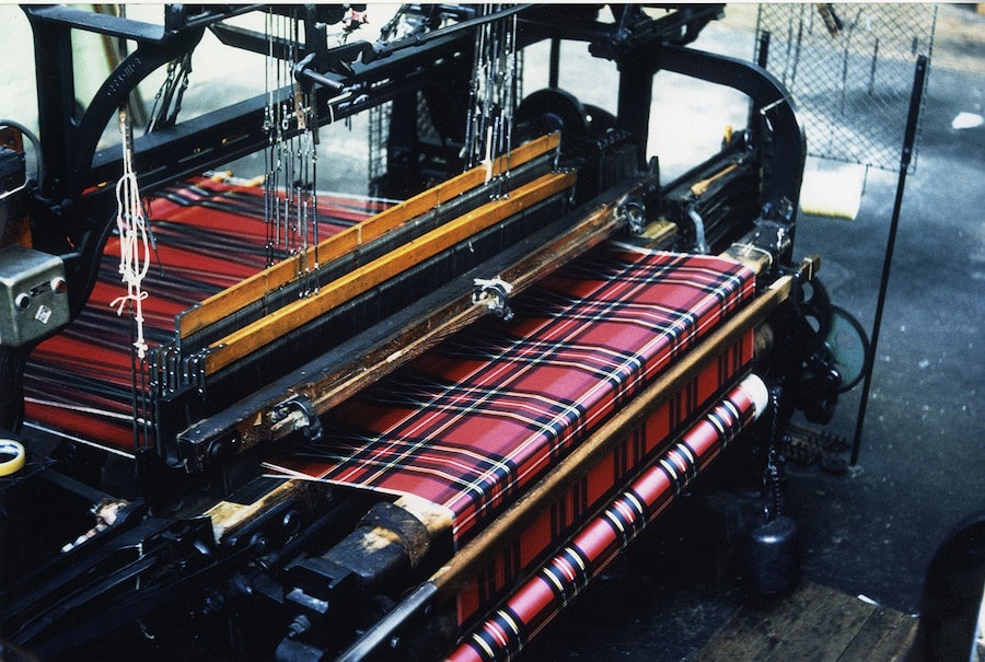 Royal tartan on loom