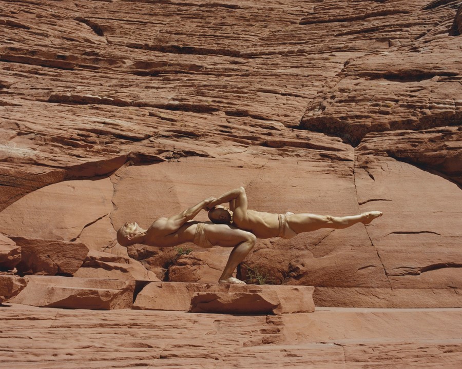 Capturing a Gymnastic Duo Performing in the Nevada Desert | AnOther