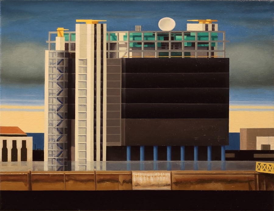 Black-Building-Blackfriars,-2015,-Oil-on-canvas,-3