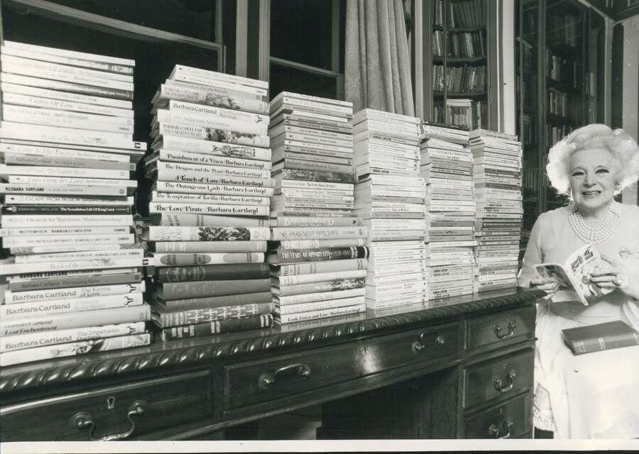 Barbara in her Library