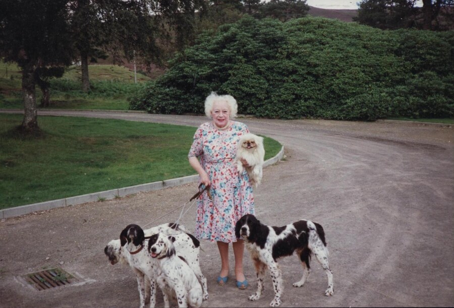 With dogs at Kilphedir