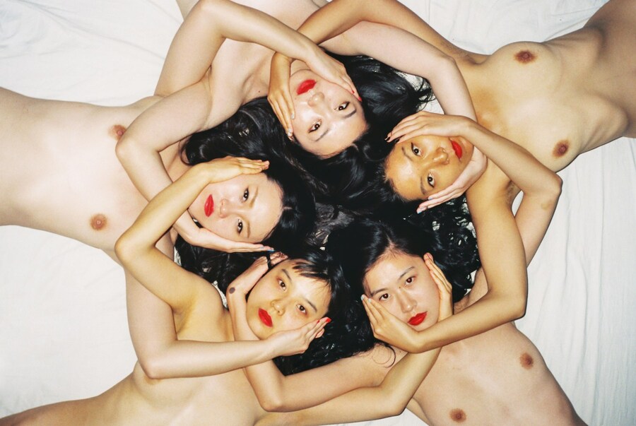 Ren Hang photography peacock naked nature China