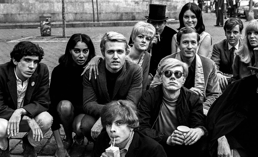 ‘Andy Warhol with Group at Bus Stop’, New York, 19