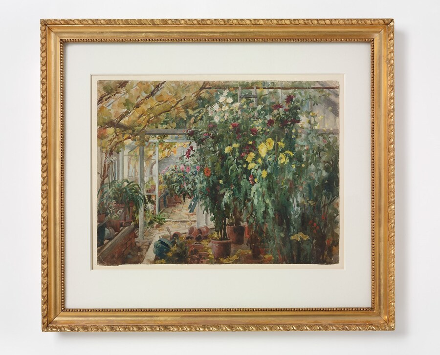 Edith-Dawson,-&#39;Conservatory-at-Renishaw&#39;,-watercol
