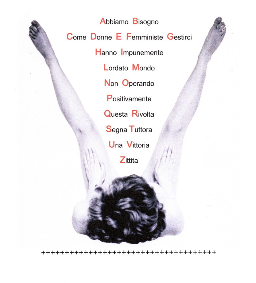 Tomasina Binga Performance Artist Feminist Italian