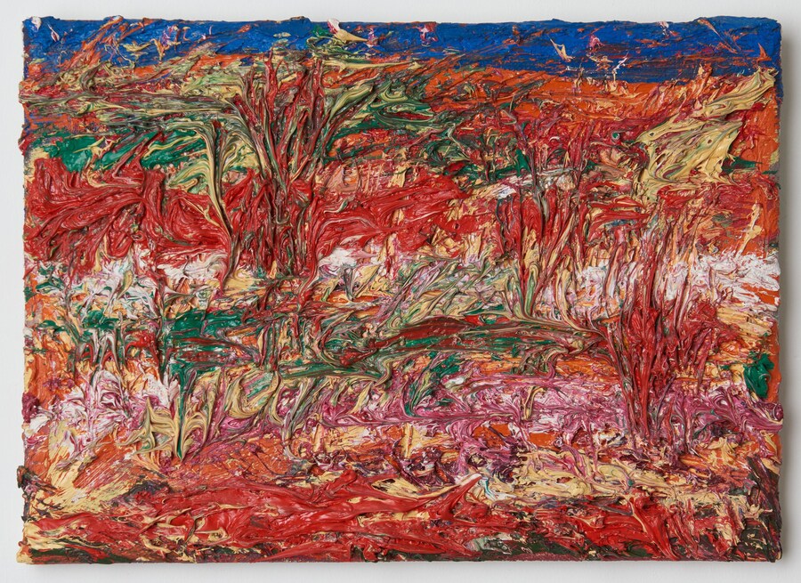 6. Landscape, 1991, oil on canvas, 25.4 x 35.56 cm